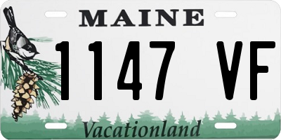 ME license plate 1147VF