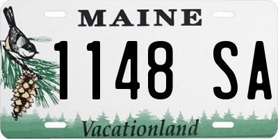 ME license plate 1148SA