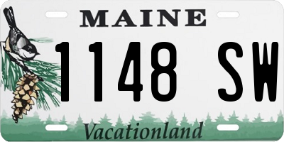 ME license plate 1148SW