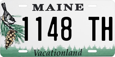ME license plate 1148TH