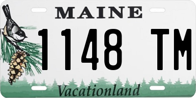 ME license plate 1148TM