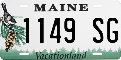 ME license plate 1149SG