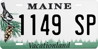 ME license plate 1149SP