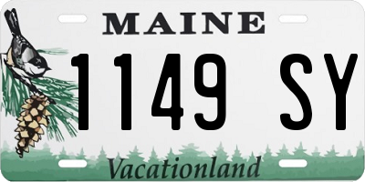 ME license plate 1149SY