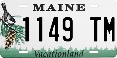ME license plate 1149TM