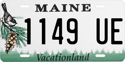 ME license plate 1149UE