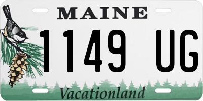 ME license plate 1149UG