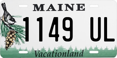 ME license plate 1149UL