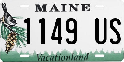 ME license plate 1149US