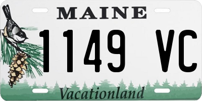 ME license plate 1149VC