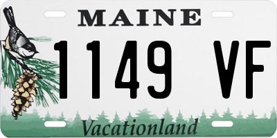 ME license plate 1149VF