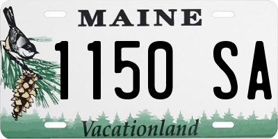 ME license plate 1150SA