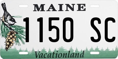 ME license plate 1150SC