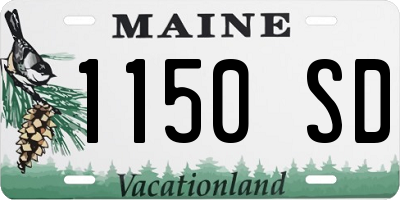 ME license plate 1150SD