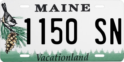 ME license plate 1150SN
