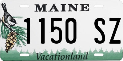 ME license plate 1150SZ