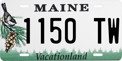 ME license plate 1150TW