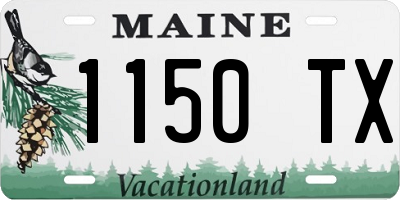 ME license plate 1150TX