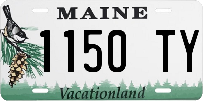 ME license plate 1150TY