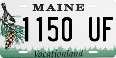 ME license plate 1150UF