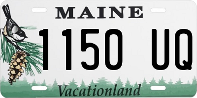 ME license plate 1150UQ