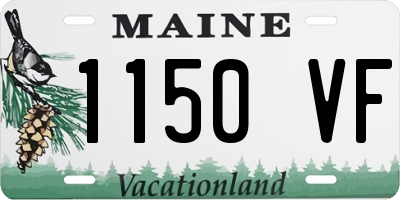 ME license plate 1150VF