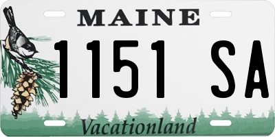 ME license plate 1151SA