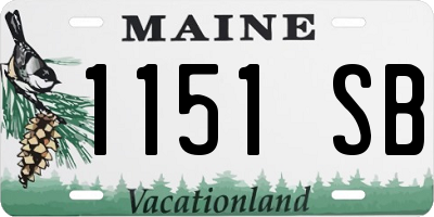 ME license plate 1151SB