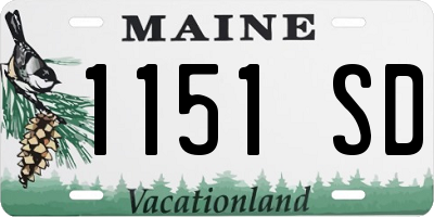 ME license plate 1151SD