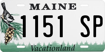 ME license plate 1151SP
