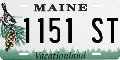 ME license plate 1151ST