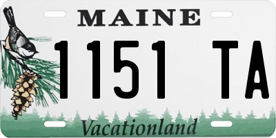 ME license plate 1151TA