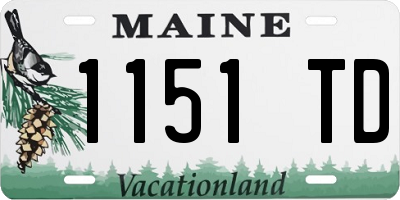 ME license plate 1151TD