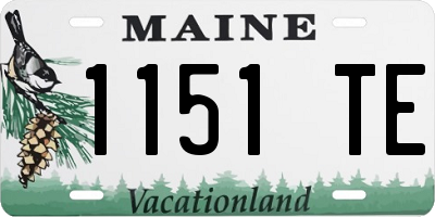ME license plate 1151TE