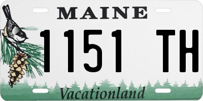 ME license plate 1151TH