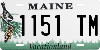 ME license plate 1151TM