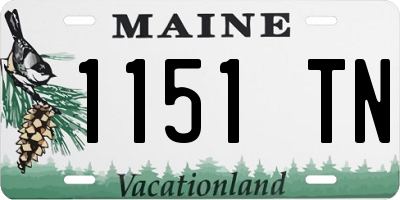 ME license plate 1151TN