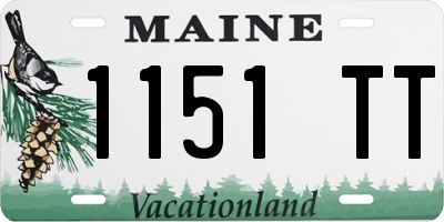 ME license plate 1151TT