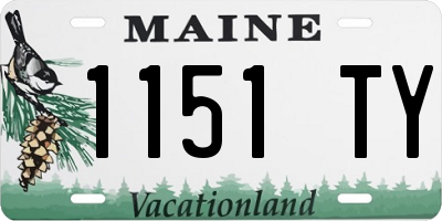 ME license plate 1151TY