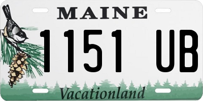 ME license plate 1151UB