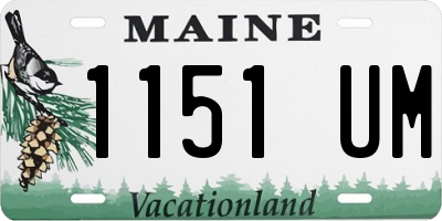 ME license plate 1151UM