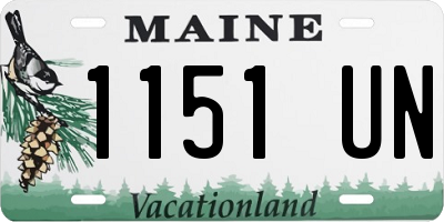 ME license plate 1151UN