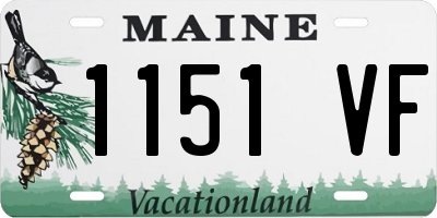 ME license plate 1151VF