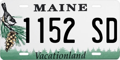 ME license plate 1152SD