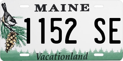 ME license plate 1152SE