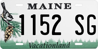 ME license plate 1152SG