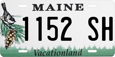 ME license plate 1152SH