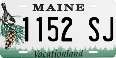 ME license plate 1152SJ