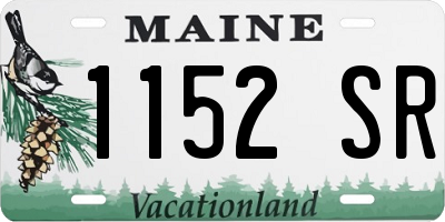 ME license plate 1152SR