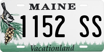 ME license plate 1152SS